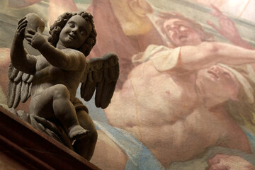 Interior of San Marco church in Milan, Italy