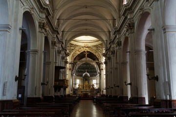 Interior of San Marco church in Milan, Italy