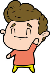 happy cartoon man