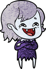 cartoon laughing vampire girl