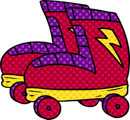hand drawn cartoon doodle of roller skates
