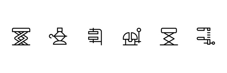 clamp icon, clamp jacks icon editable Stroke line icons and Suitable for Web Page, Mobile App, UI, UX design.