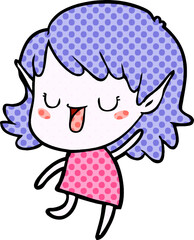cartoon elf girl