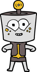 happy cartoon robot