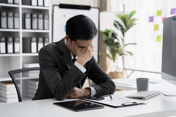 Business man Emotional Stress, Bankruptcy, Finance