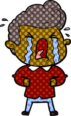 cartoon crying man