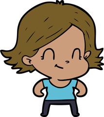cartoon friendly girl