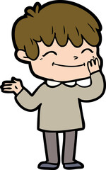 cartoon happy boy