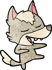 cartoon wolf laughing