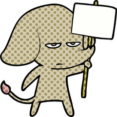 annoyed cartoon elephant