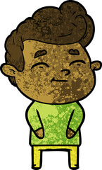 happy cartoon man