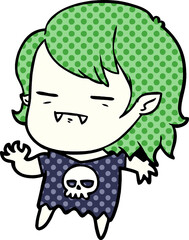 cartoon undead vampire girl
