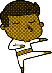 cartoon model guy pouting