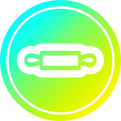 rolling pin circular icon with cool gradient finish
