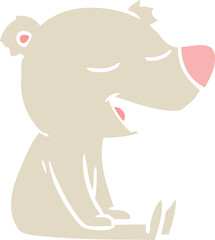 flat color style cartoon bear