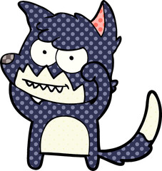 cartoon grinning fox