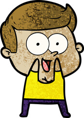 cartoon happy man