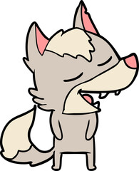 Fototapeta premium cartoon wolf laughing