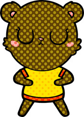 peaceful cartoon bear