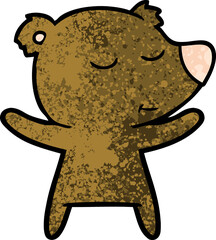 happy cartoon bear