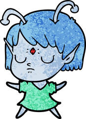 cartoon alien girl