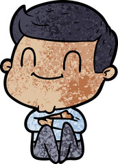 cartoon friendly man