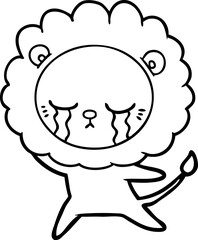 crying cartoon lion