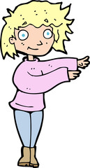 cartoon dancing woman
