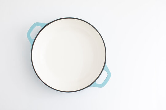Large egg shell blue sauce pan