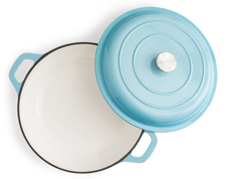 Large egg shell blue sauce pan