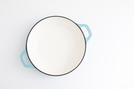 Large egg shell blue sauce pan