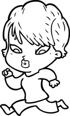 cartoon woman