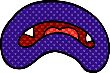 cartoon doodle vampire mouth