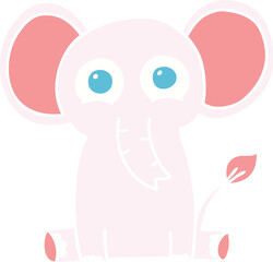 hand drawn quirky cartoon elephant