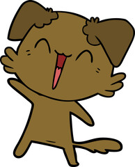 happy little dog cartoon