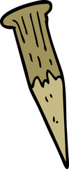cartoon doodle wooden stake