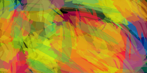 Fototapeta premium Motley colored background of translucent texture brush strokes, bright contrasting abstract background 