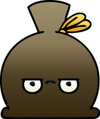 gradient shaded cartoon of a sack