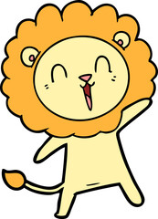 laughing lion cartoon