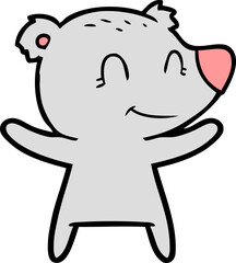 smiling bear cartoon