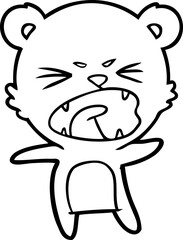 angry cartoon bear