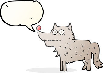 freehand drawn speech bubble cartoon dog