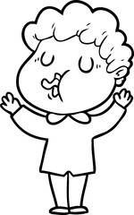 cartoon man singing