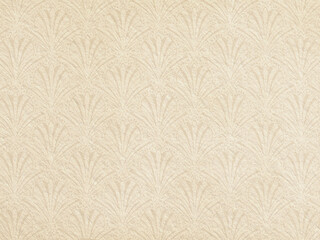 Old paper with vintage motif Art Nouveau pattern. Ecru beige tones. 