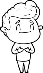 happy cartoon man