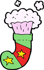 cartoon magic christmas stocking