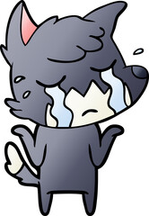 crying fox shrugging shoulders