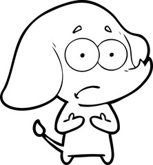 cartoon unsure elephant