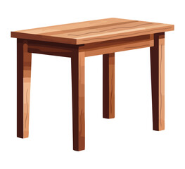 Wooden modern desk illustration design