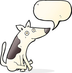 cartoon dog with speech bubble